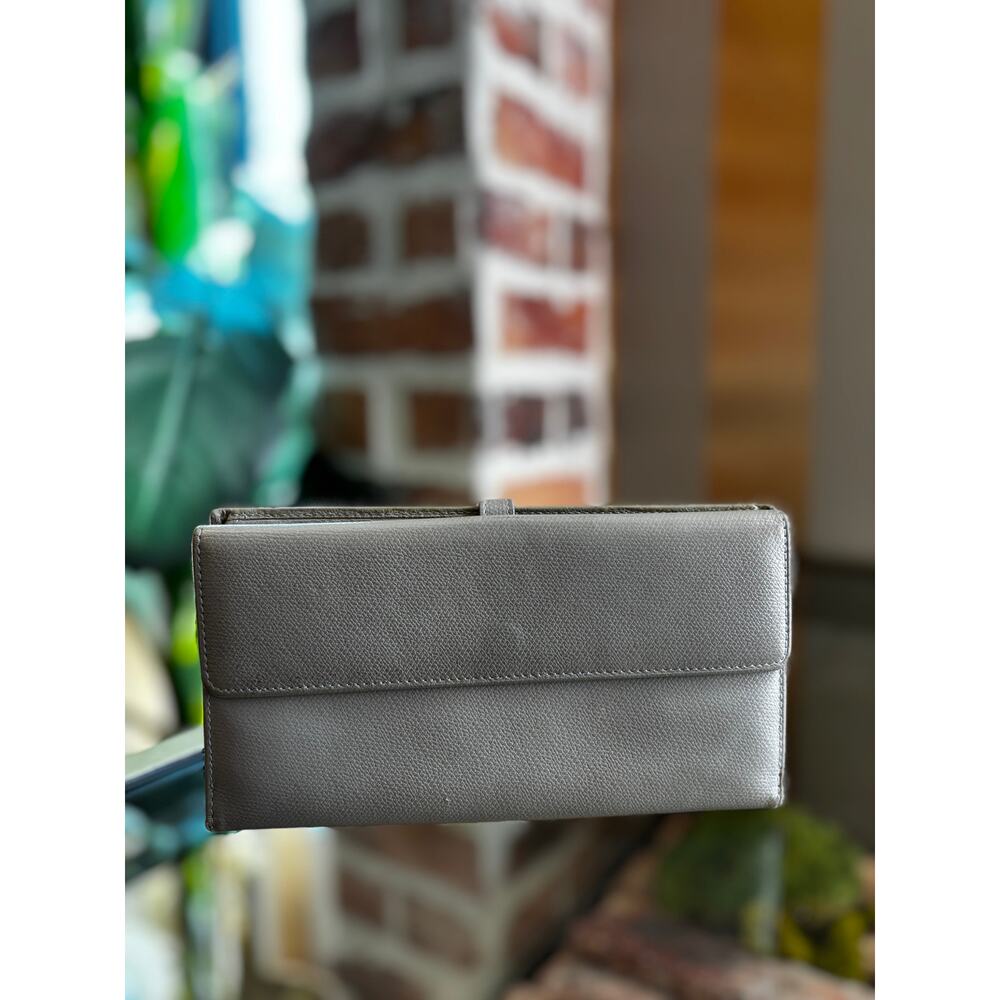 Chanel Gray Coco Button Wallet - image 2